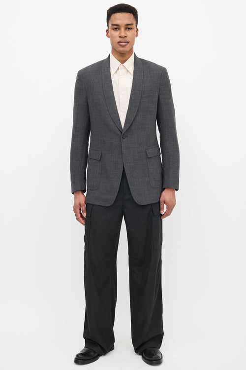 Prada Wool Shawl Collar Blazer