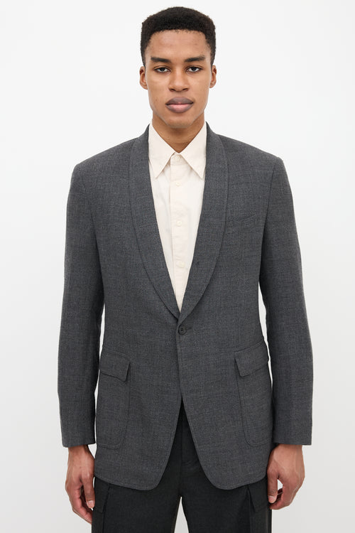 Prada Wool Shawl Collar Blazer