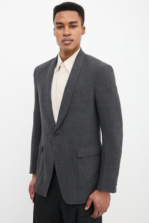Prada Wool Shawl Collar Blazer