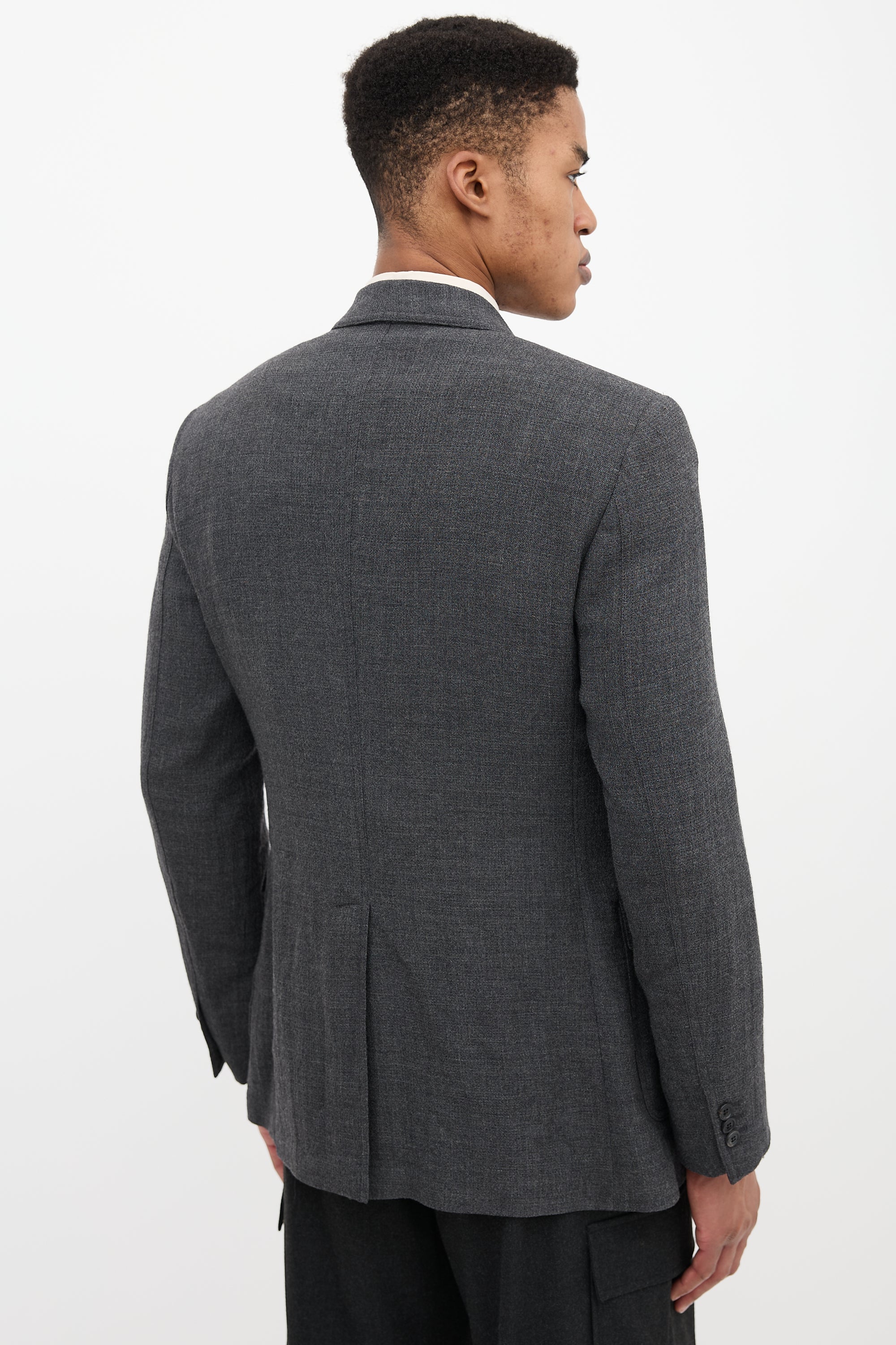 Prada Wool Shawl Collar Blazer