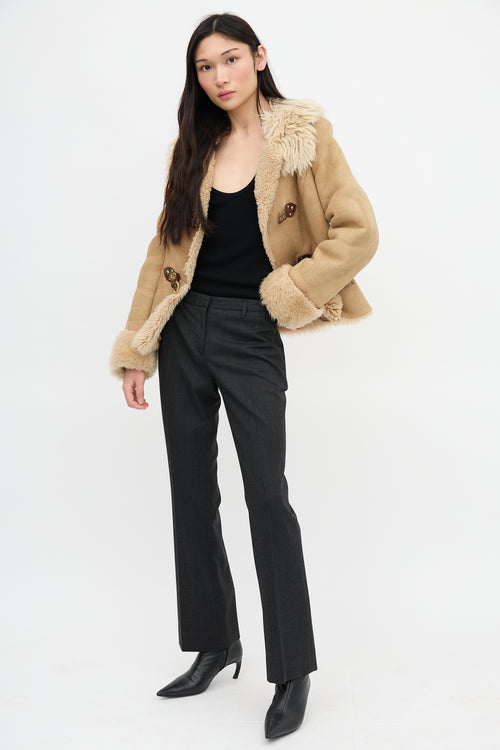 Prada Wool Straight Leg Trouser