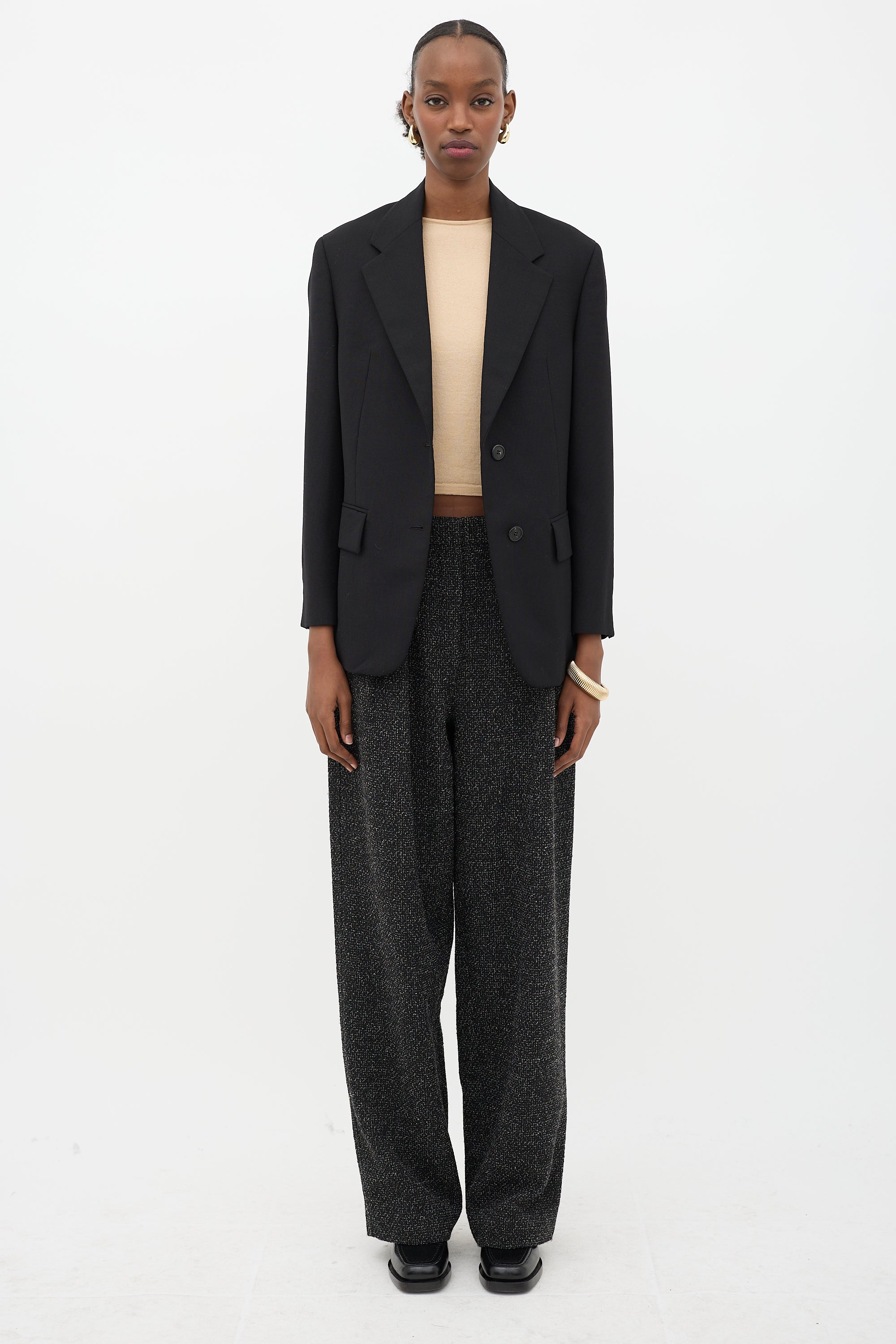 Prada Wool Triangle Applique Blazer