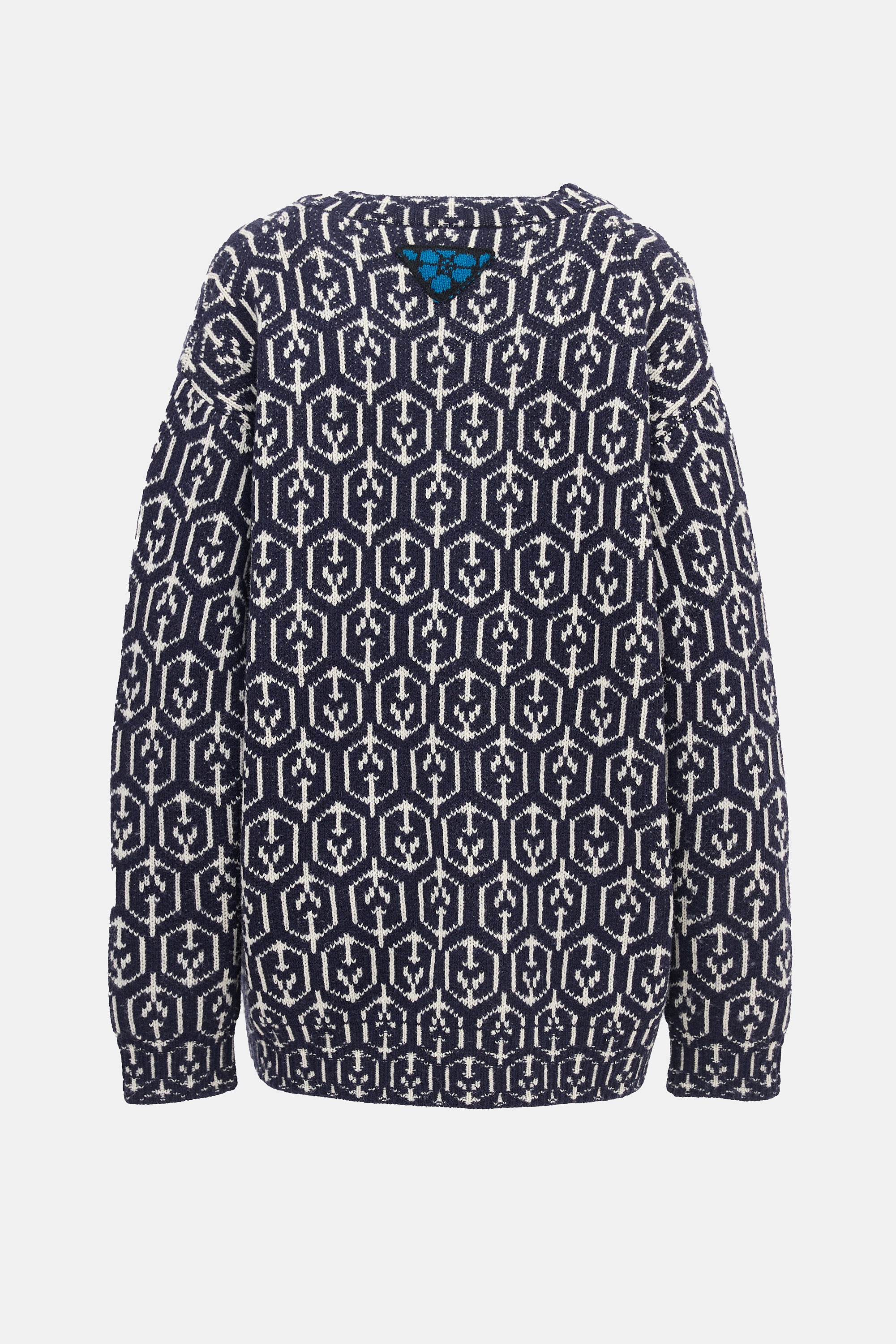 Prada Wool Intarsia Cardigan