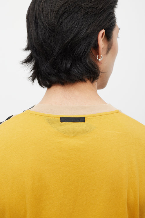 Prada Yellow & Black Face Graphic T-Shirt