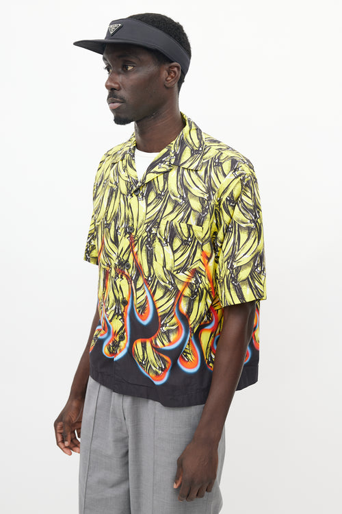 Prada Yellow & Multicolour Banana Flame Shirt