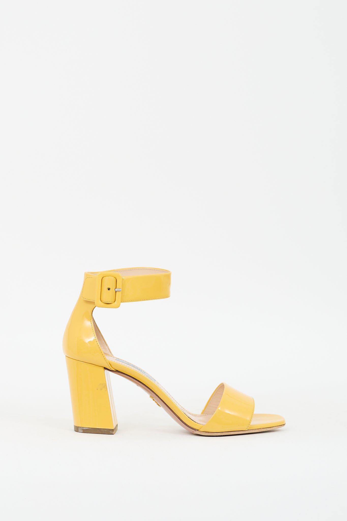Prada Yellow Patent Leather Heel
