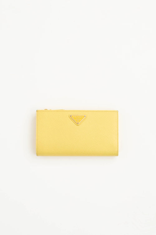 Prada Saffiano Logo Wallet