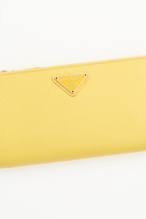 Prada Saffiano Logo Wallet