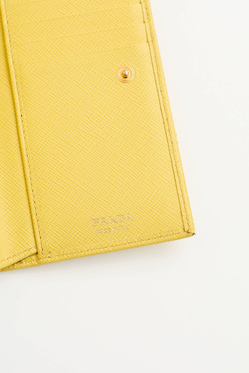 Prada Saffiano Logo Wallet
