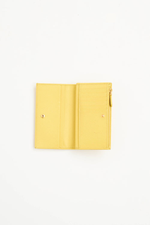 Prada Saffiano Logo Wallet