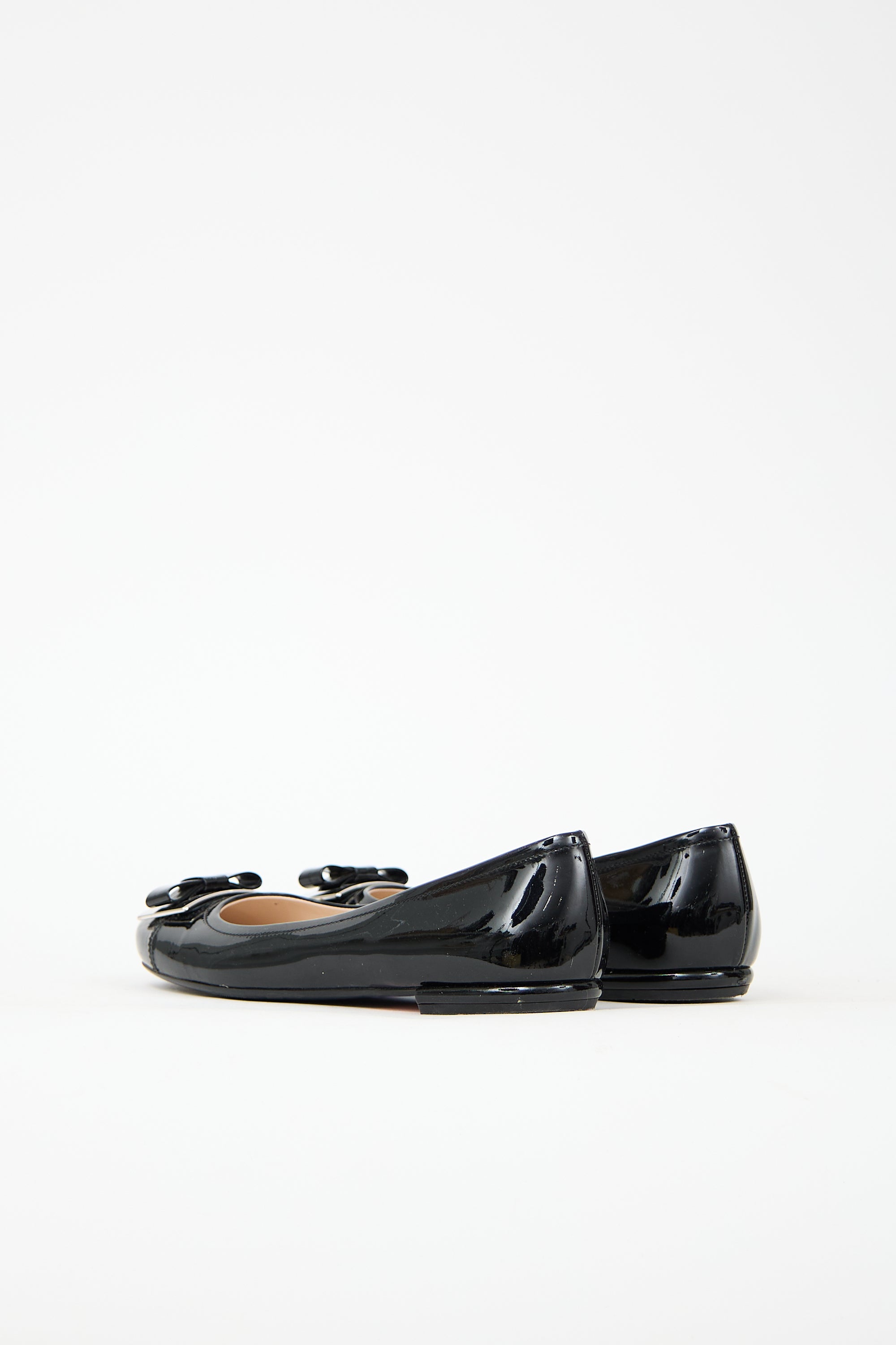 Prada Patent Leather Bow Flat