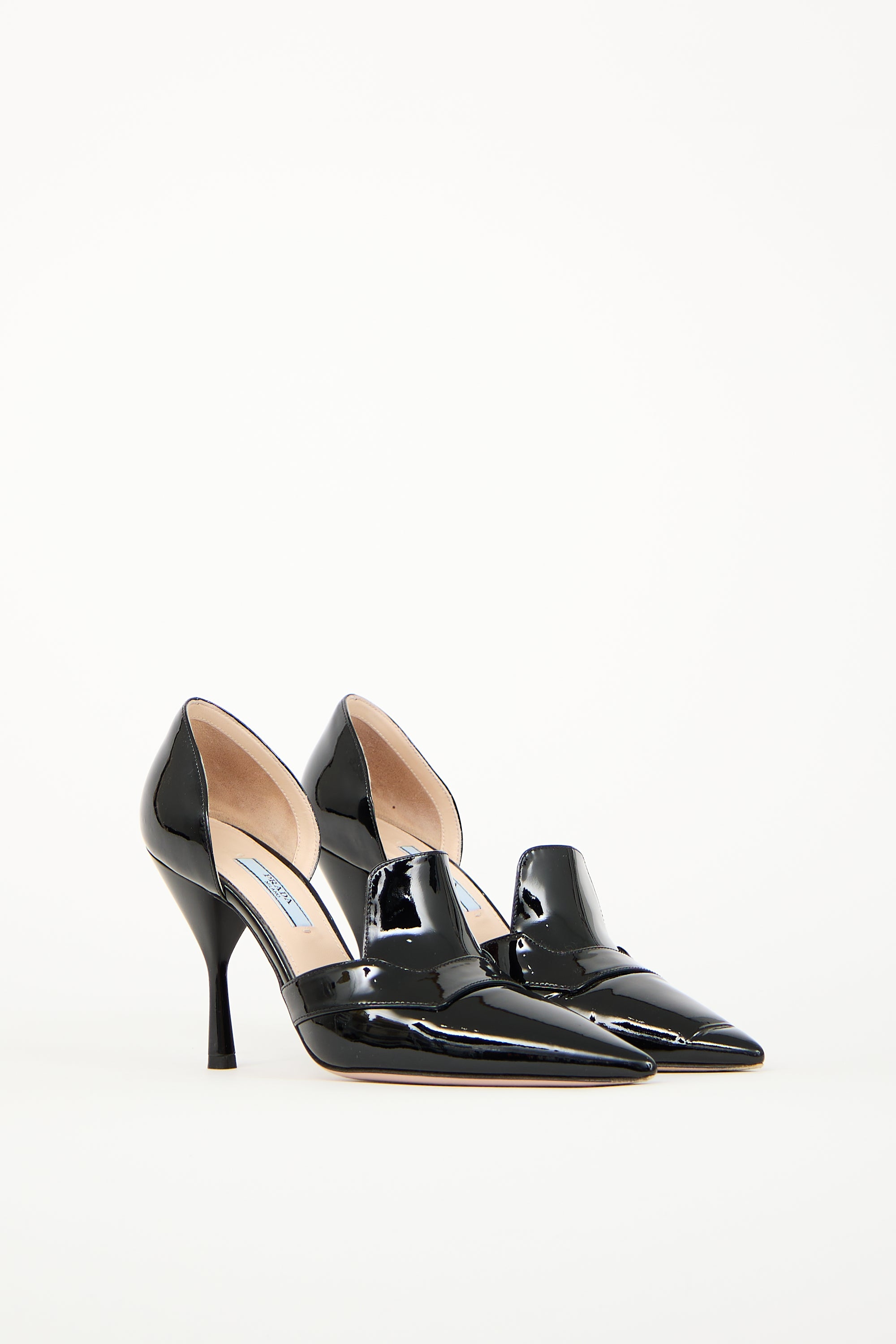 Prada Black Patent D'Orsay Heel