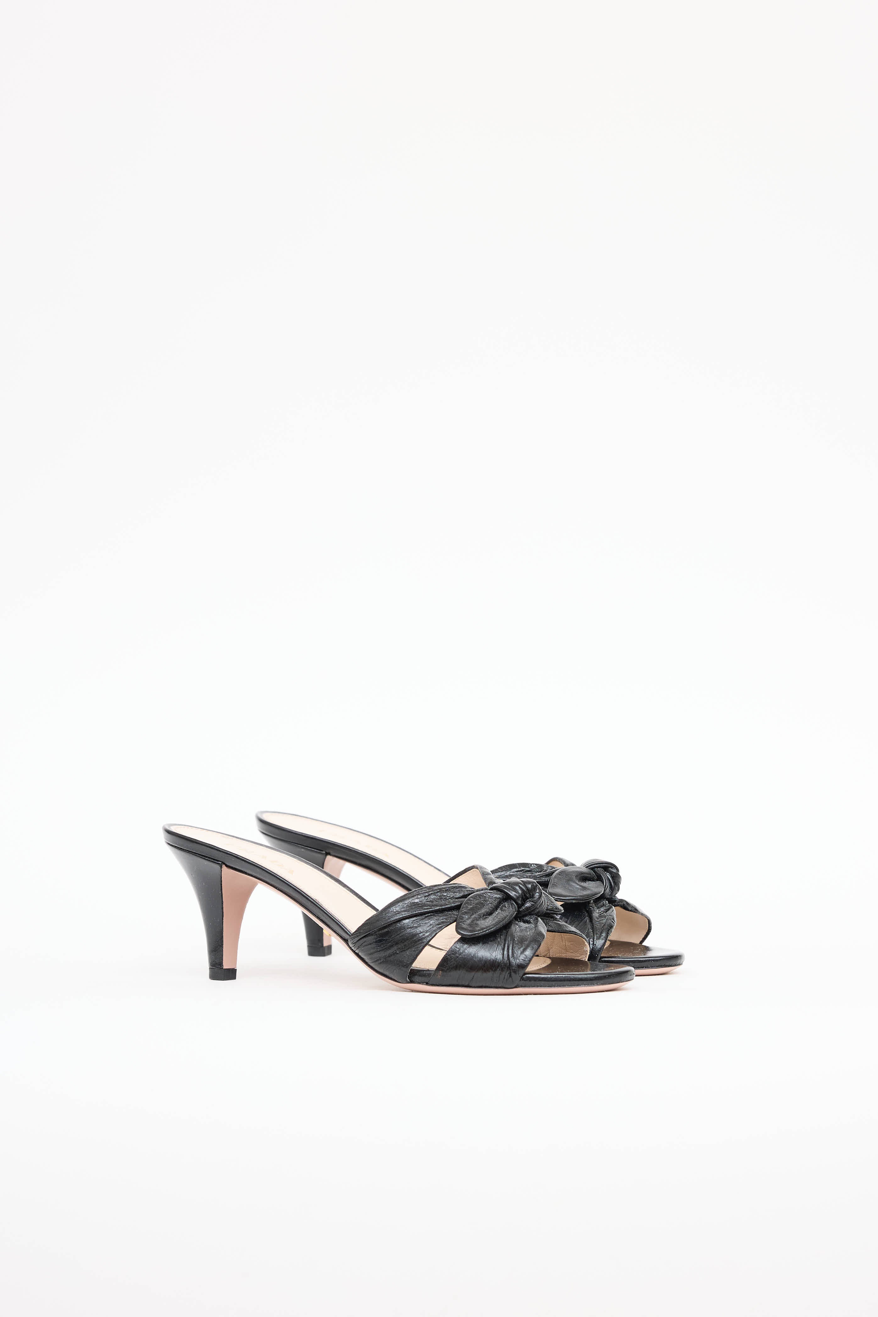 PradaLeather Bow Mule