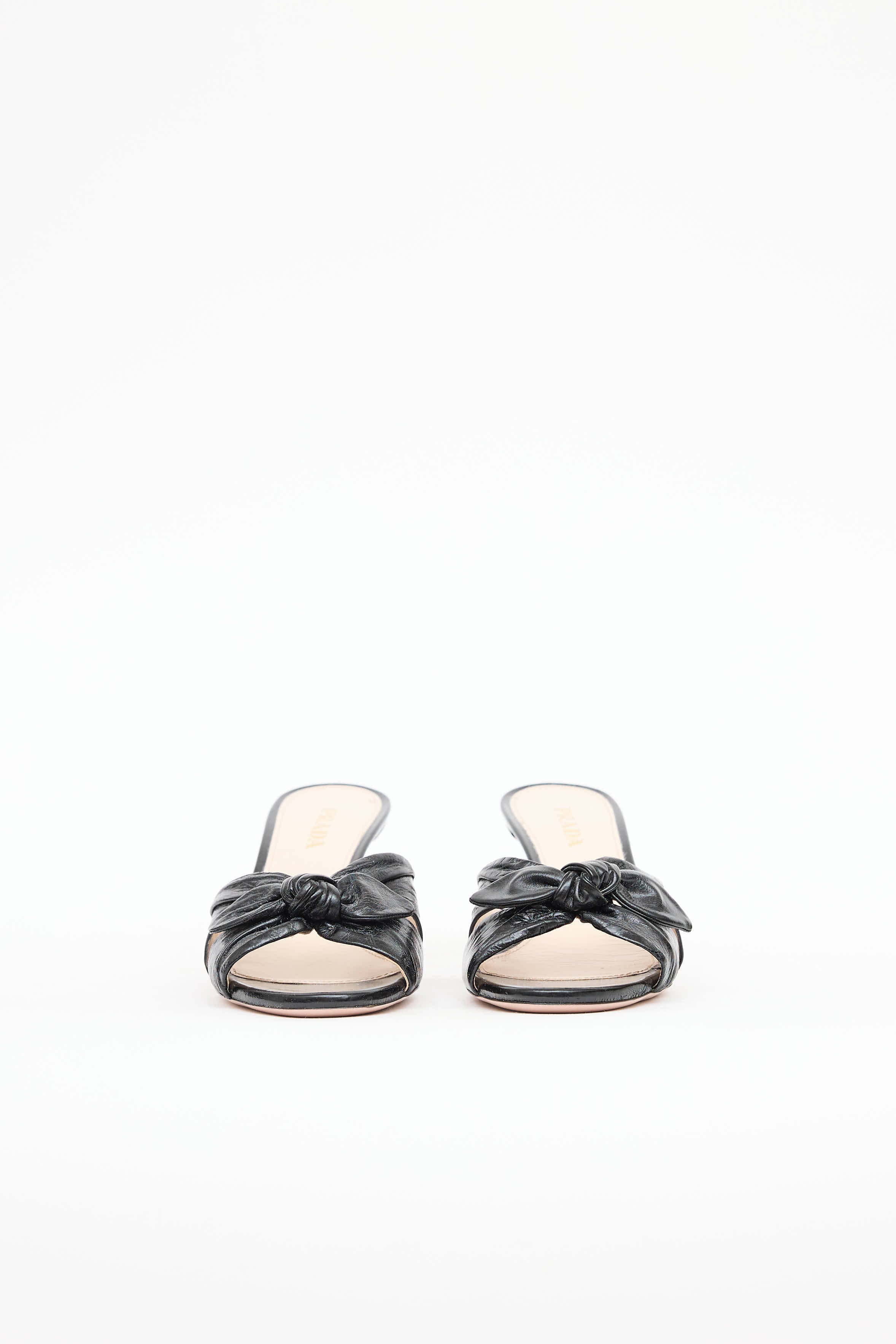 PradaLeather Bow Mule