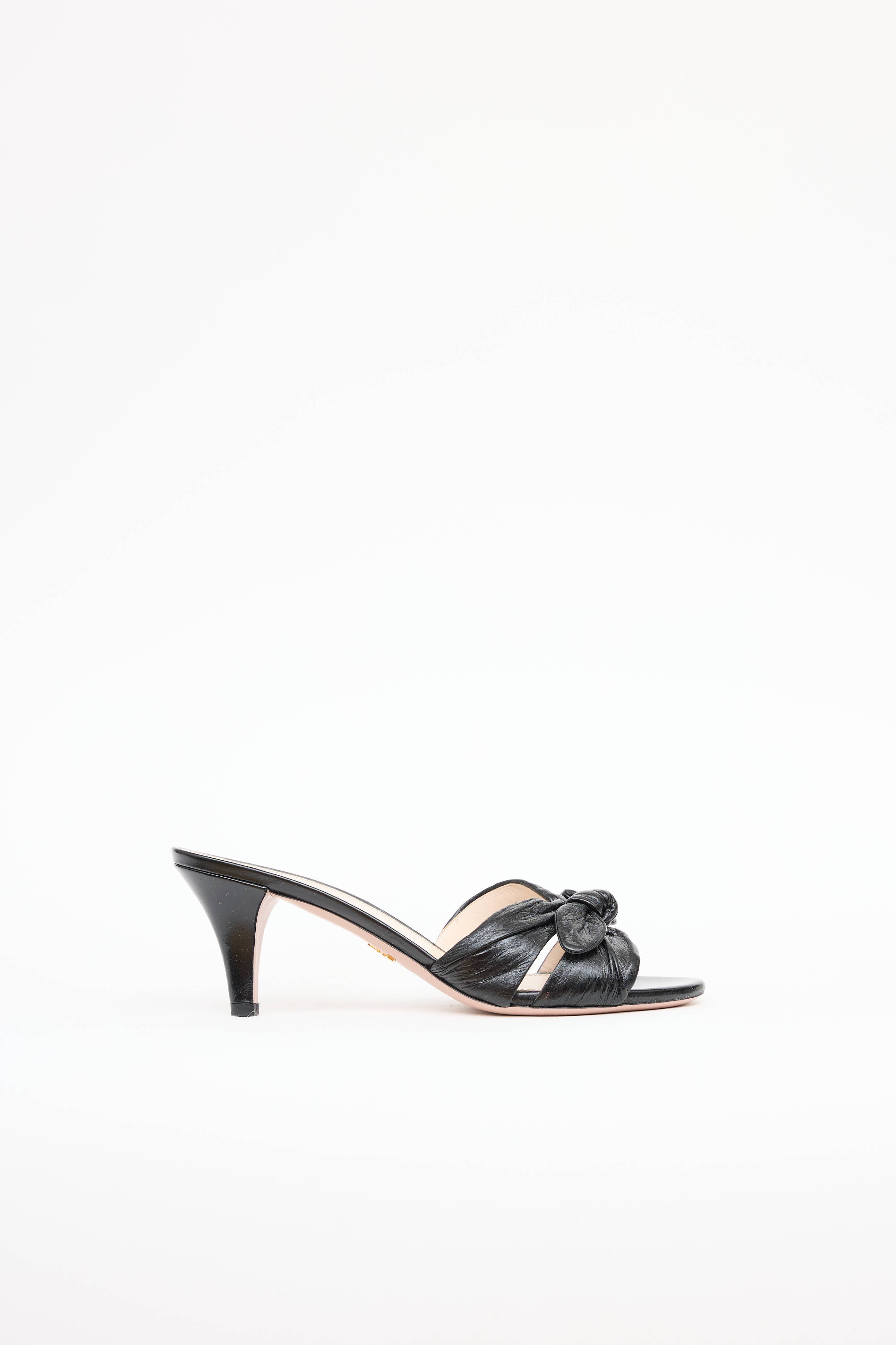 PradaLeather Bow Mule