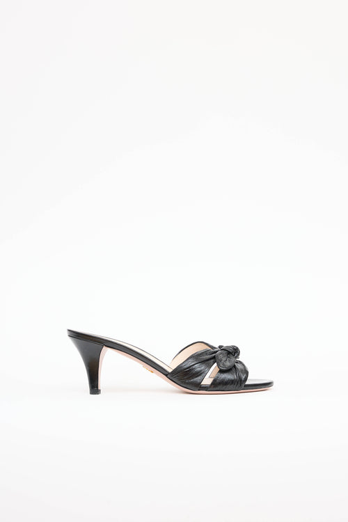 PradaLeather Bow Mule