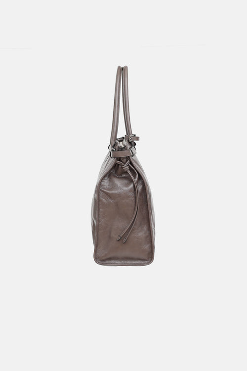 Grey Bonnie XL Soft Lux Tote Bag
