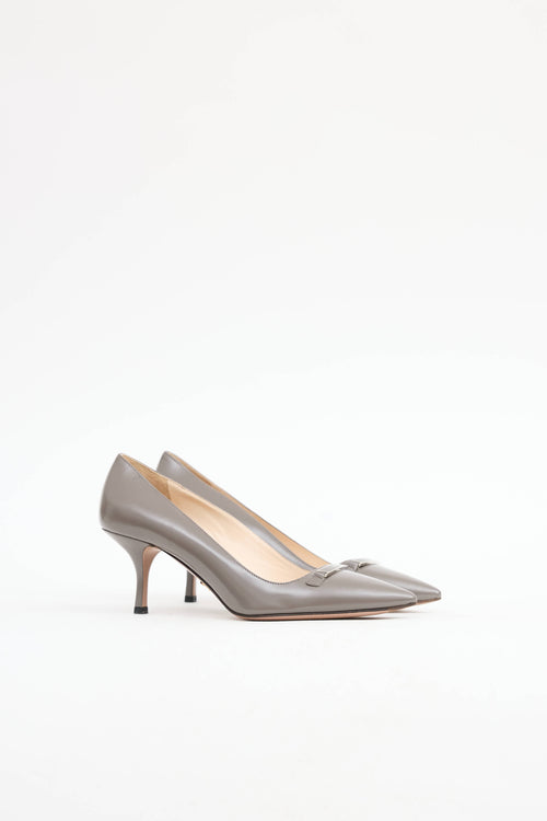 Prada Leather Logo Heel