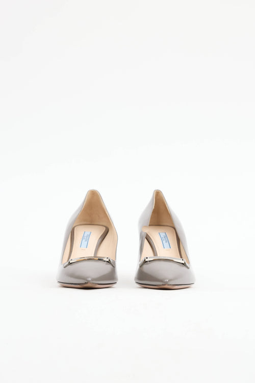 Prada Leather Logo Heel