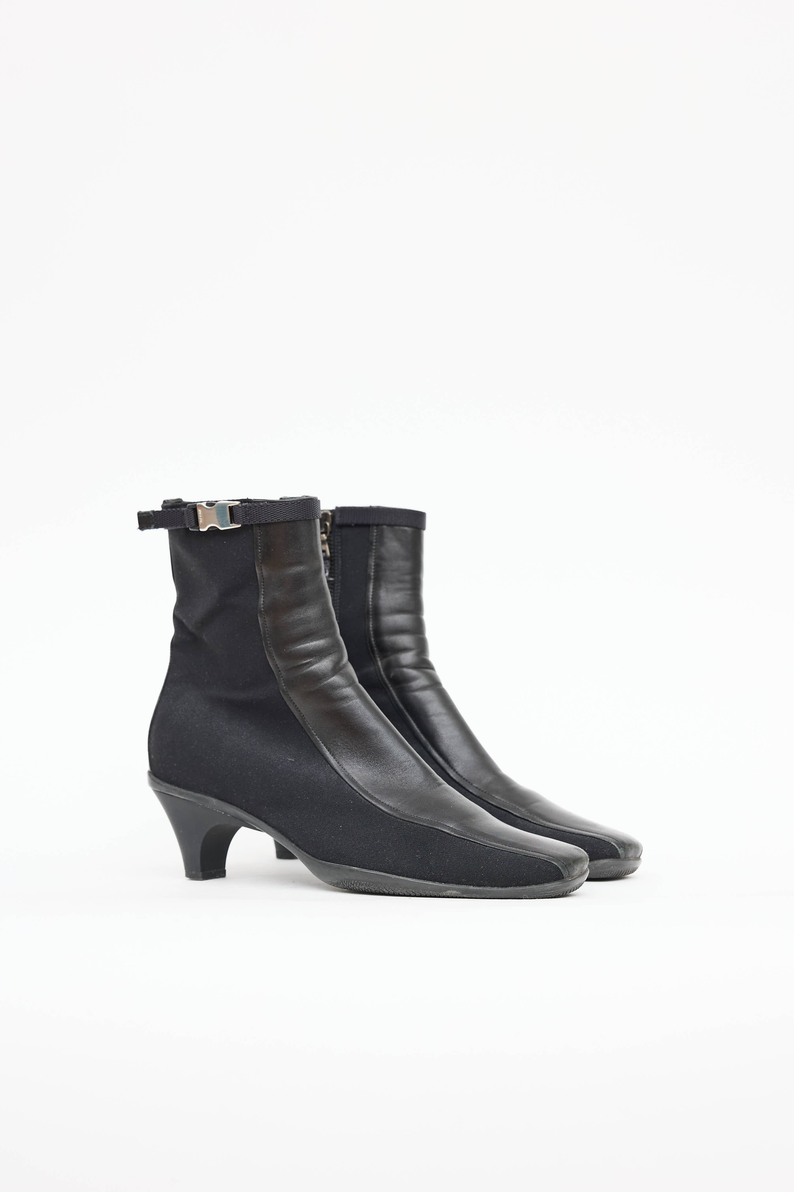 PradaSport Leather Panel Ankle Boot
