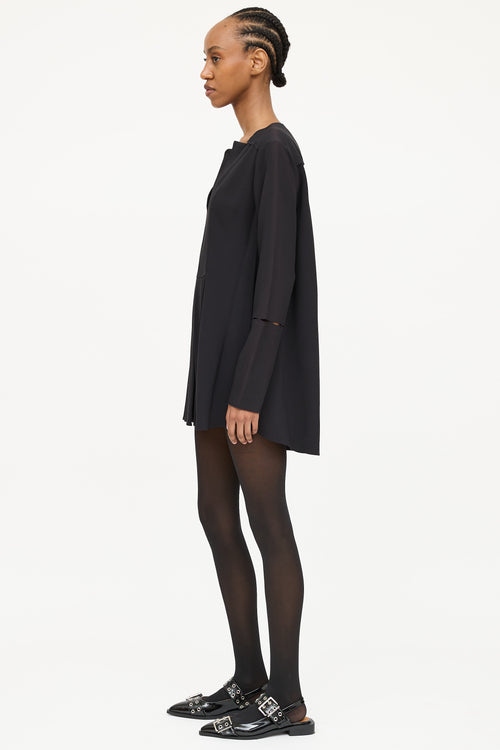 Proenza Schouler V-neck Pleated Short Dress