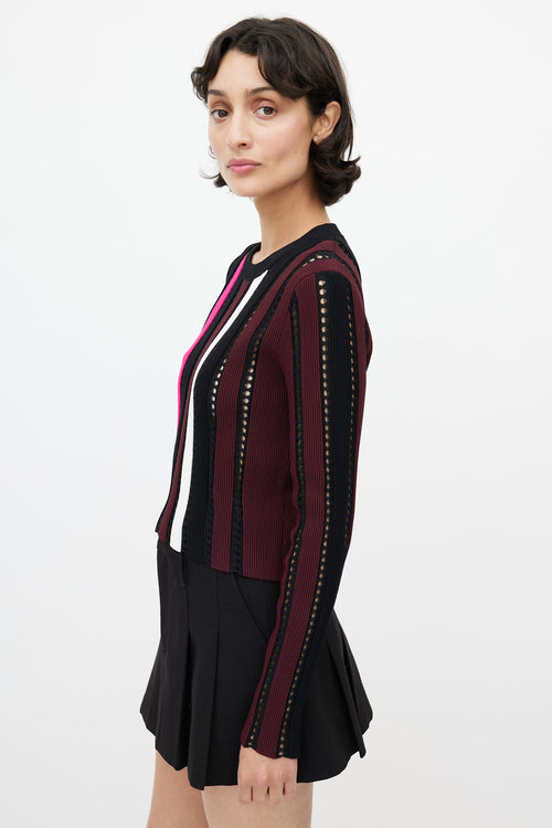 Proenza Schouler Black & Multicolour Cut Out Knit Sweater