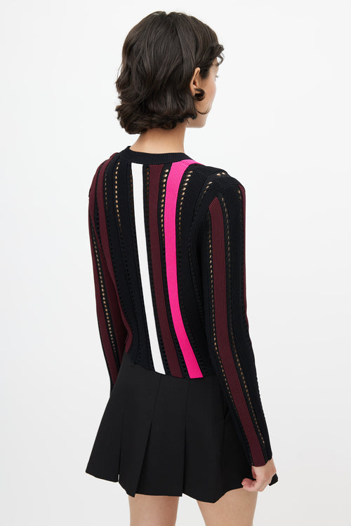Proenza Schouler Black & Multicolour Cut Out Knit Sweater