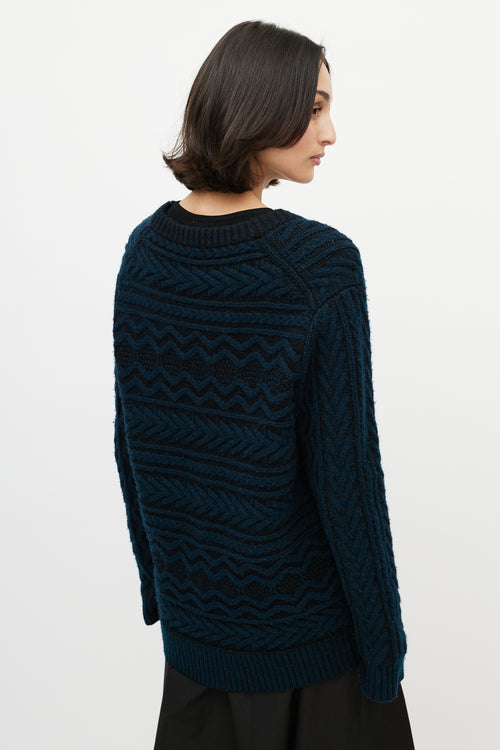 Proenza Schouler Black & Navy Cashmere Oversized Sweater