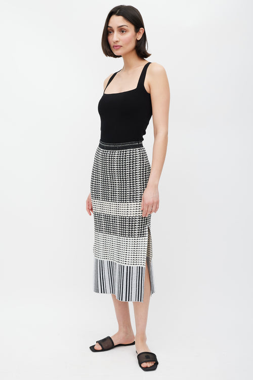 Proenza Schouler Black & White Knit Skirt