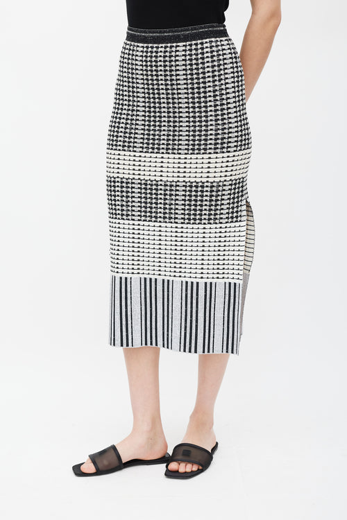 Proenza Schouler Black & White Knit Skirt
