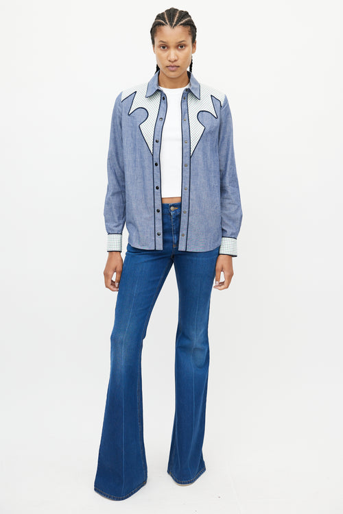 Proenza Schouler Blue & Multicolour Western Chambray Shirt