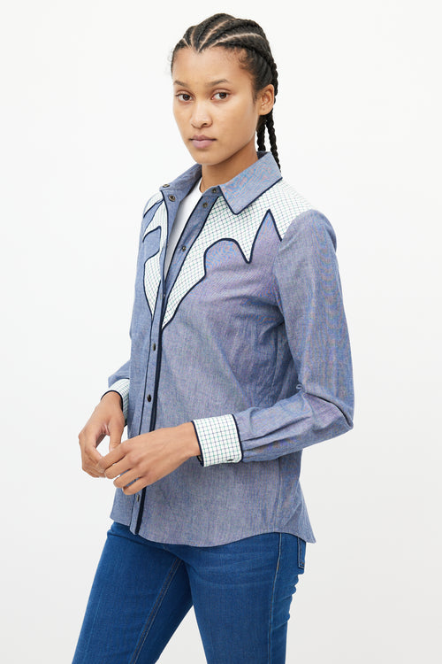 Proenza Schouler Blue & Multicolour Western Chambray Shirt
