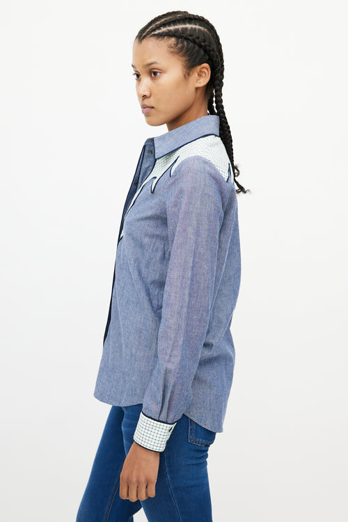 Proenza Schouler Blue & Multicolour Western Chambray Shirt