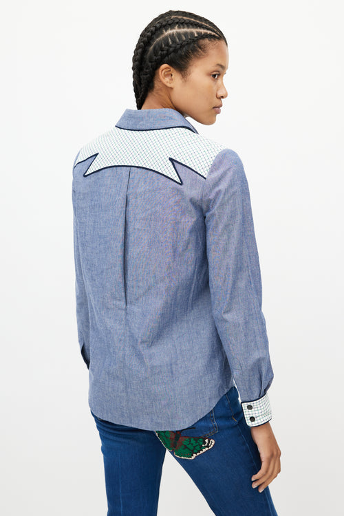 Proenza Schouler Blue & Multicolour Western Chambray Shirt