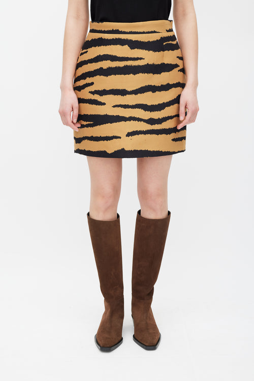 Proenza Schouler Brown & Black Patterned Jacquard Skirt