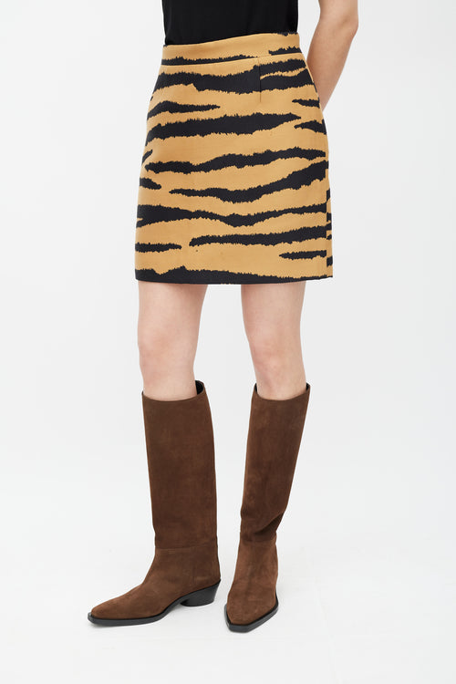 Proenza Schouler Brown & Black Patterned Jacquard Skirt
