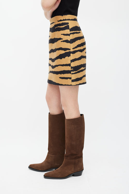 Proenza Schouler Brown & Black Patterned Jacquard Skirt