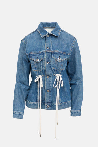 Proenza Schouler Denim Fitted Tie Jacket