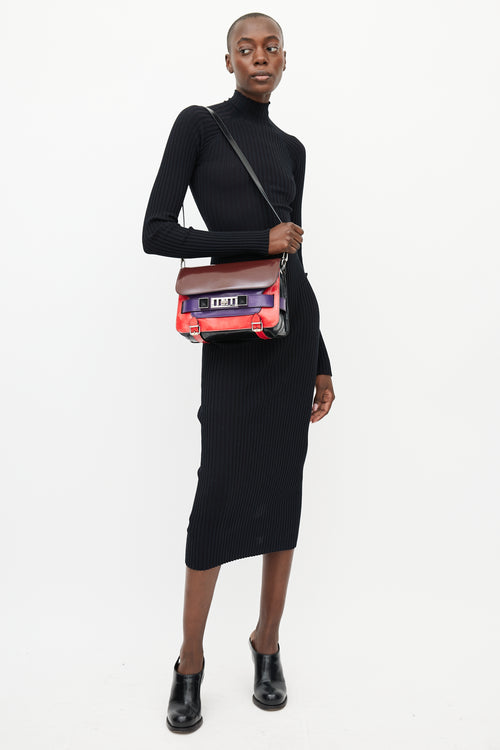 Proenza Schouler Red & Purple PS11 Leather Bag
