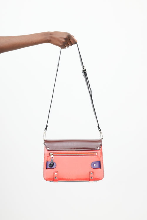 Proenza Schouler Red & Purple PS11 Leather Bag