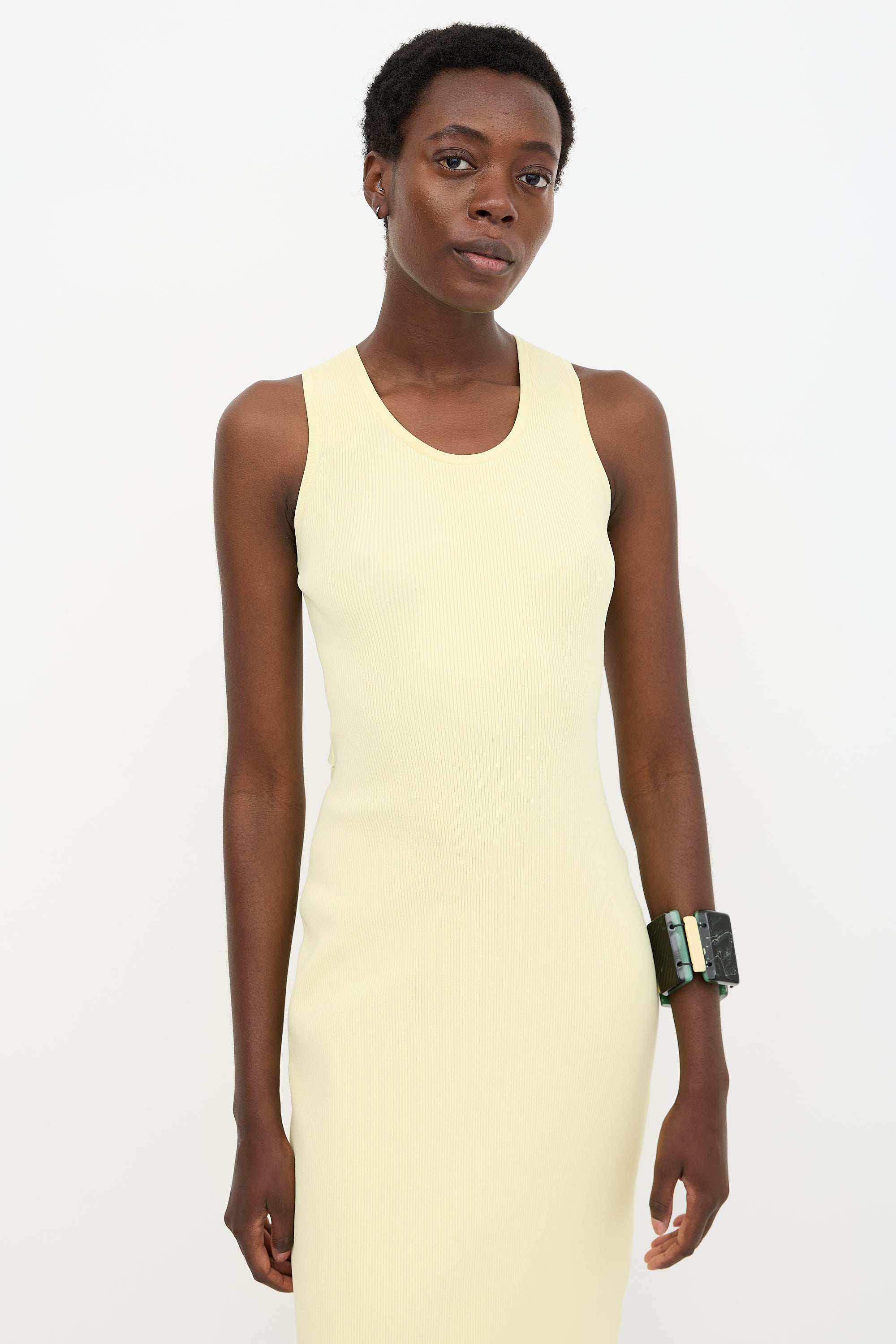 Proenza Schouler Rib Knit Button Dress