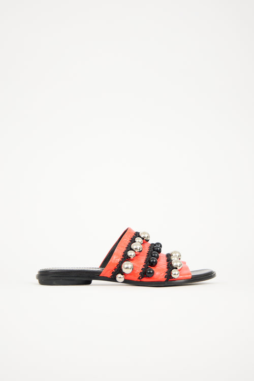 Proenza Schouler Leather Beaded Slide