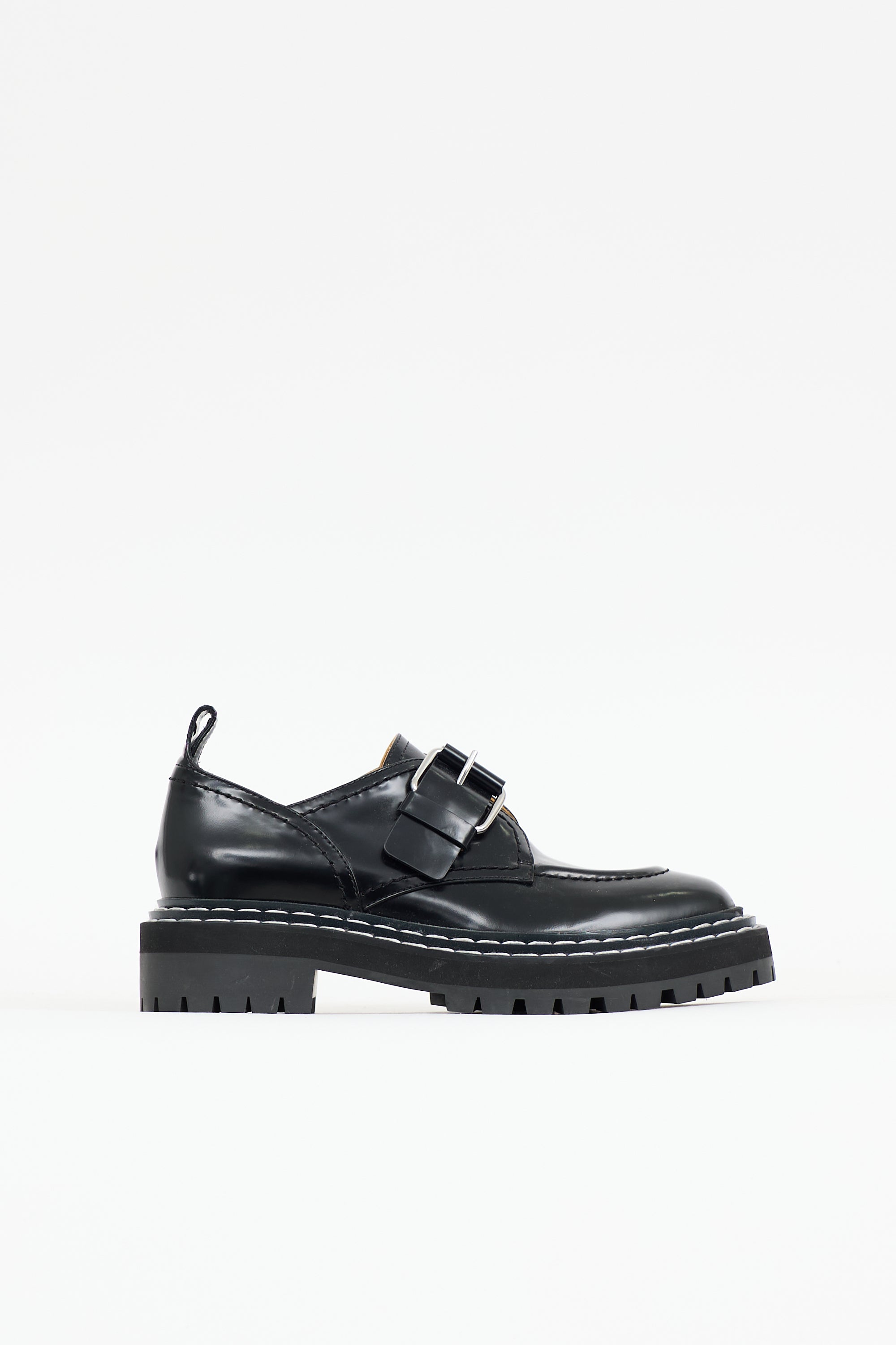 Proenza Schouler Leather Buckled Loafer