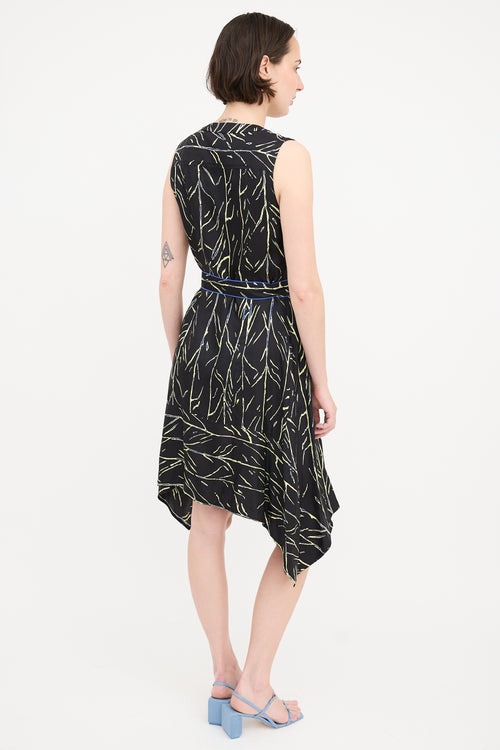 Proenza Schouler Silk Twill Stem Print Dress
