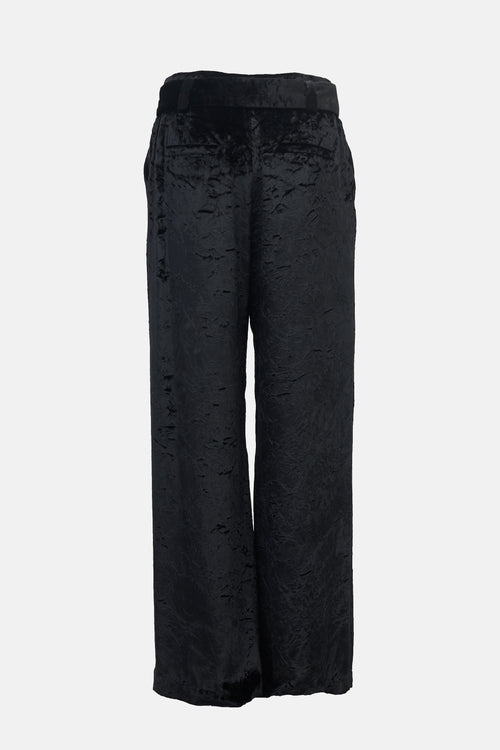Proenza Schouler Velvet Belted Wide Leg Trouser