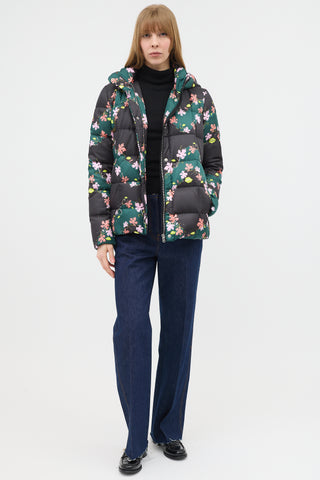 Emilio Pucci Down & Satin Printed Puffer Jacket
