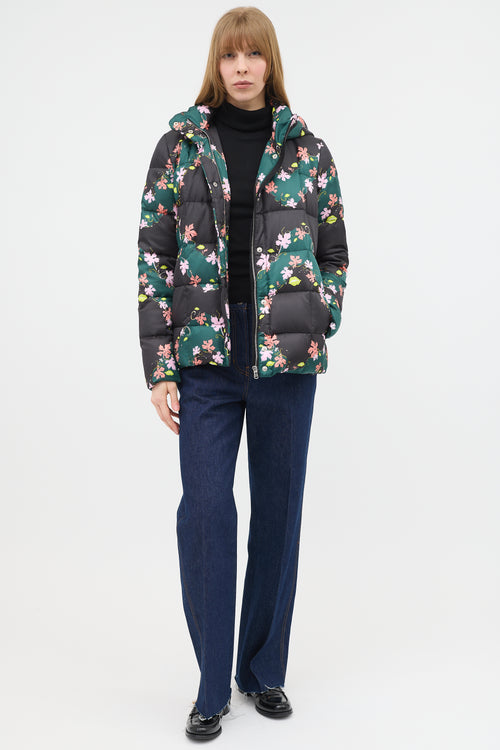 Emilio Pucci Down & Satin Printed Puffer Jacket
