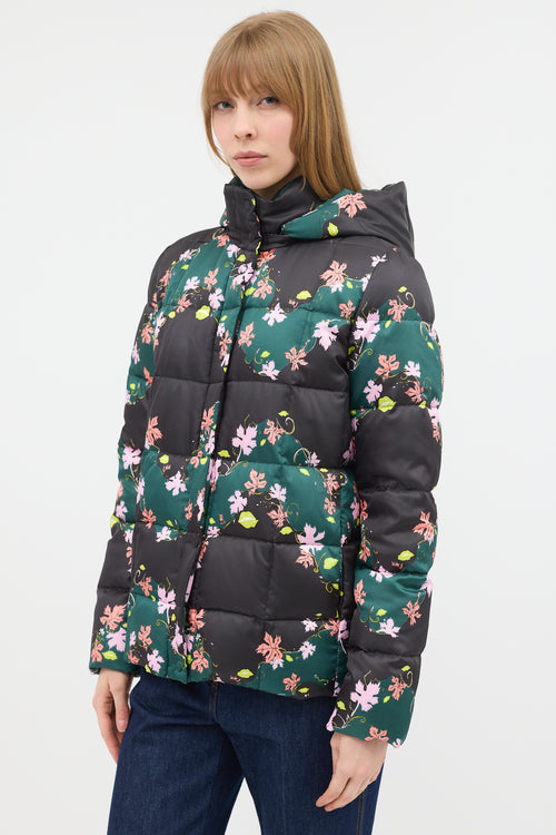 Emilio Pucci Down & Satin Printed Puffer Jacket