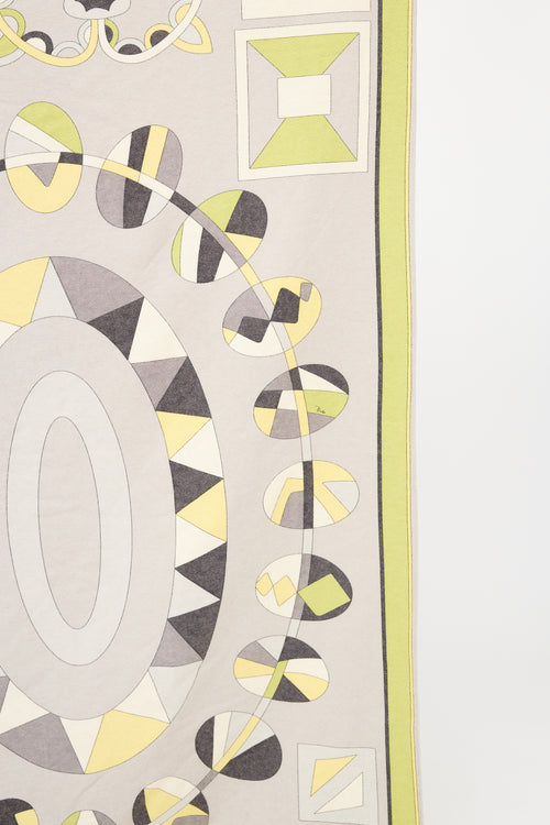Emilio Pucci Cream & Multi Cashmere Shawl