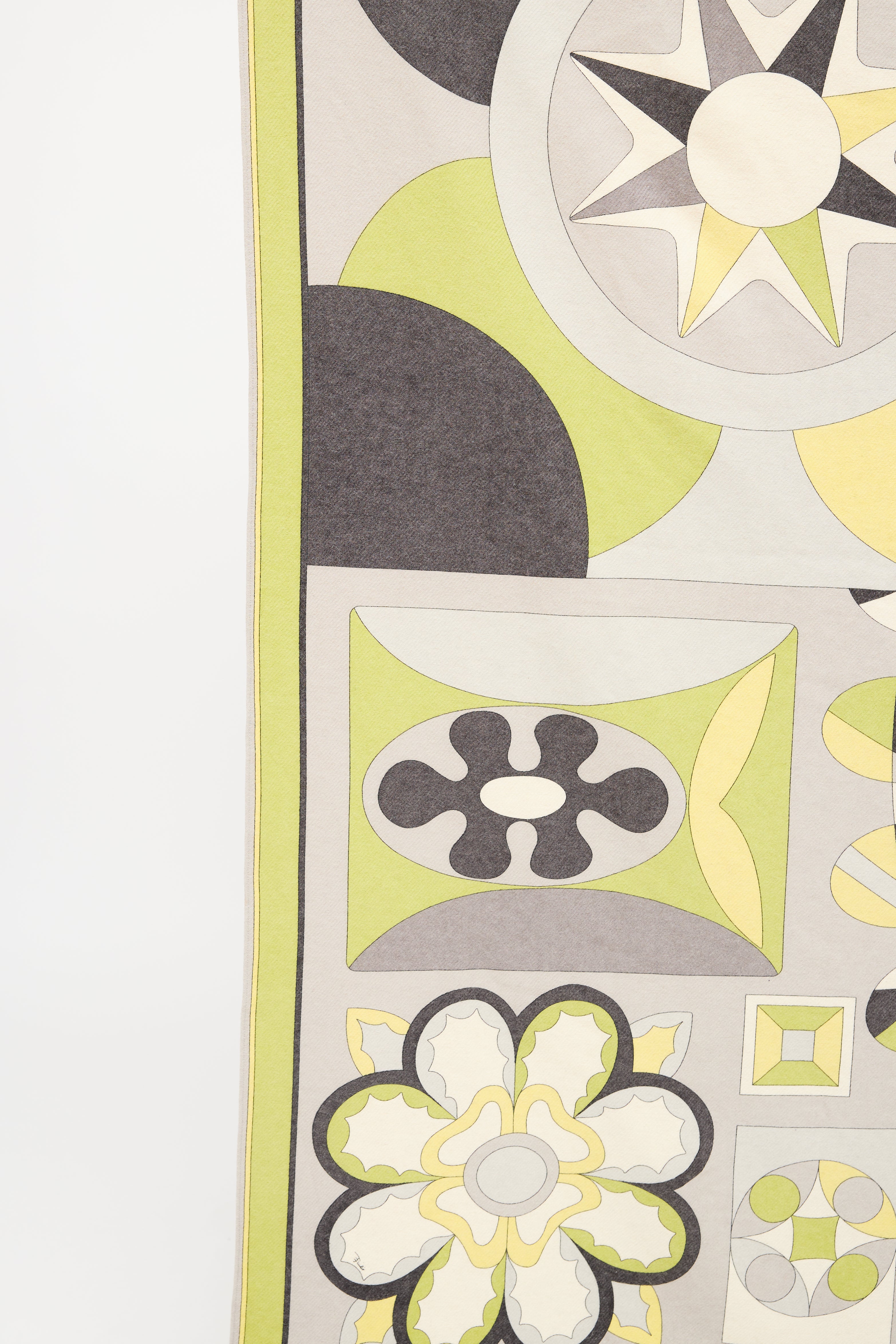 Emilio Pucci Cream & Multi Cashmere Shawl